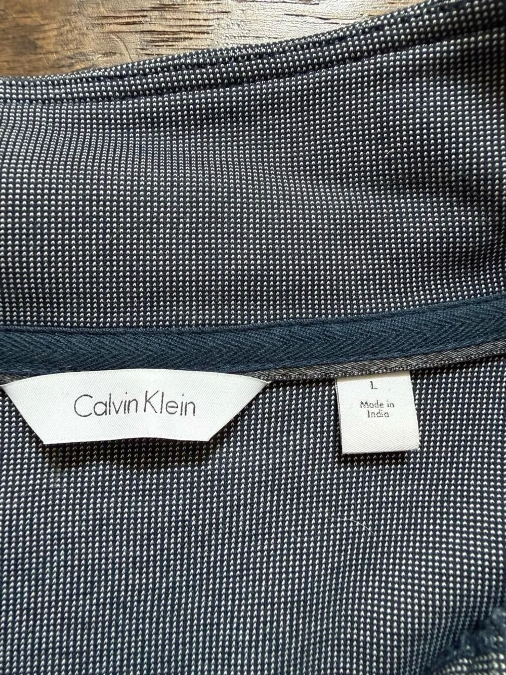 Calvin Klein Men’s Blue/Gray Quarter Zip Pullover Long Sleeve Golf Top